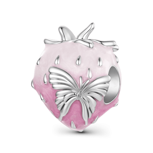 Gnoce Gradient Pink Strawberry Butterfly Charm_1