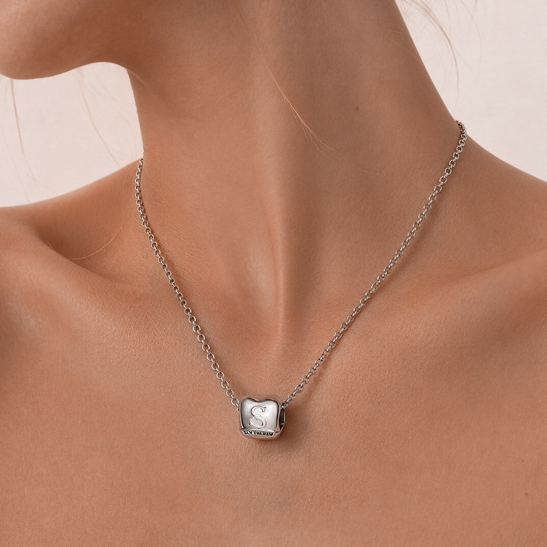 Gnoce Harry Potter Slytherin House Letter S Necklace_2