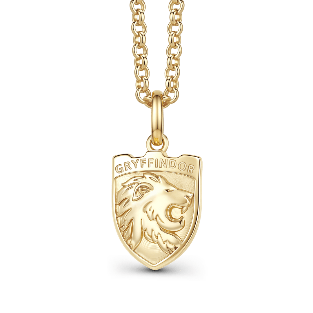 Gnoce Harry Potter Gryffindor House Crest Lion Gold‑Tone Pendant Necklace_1