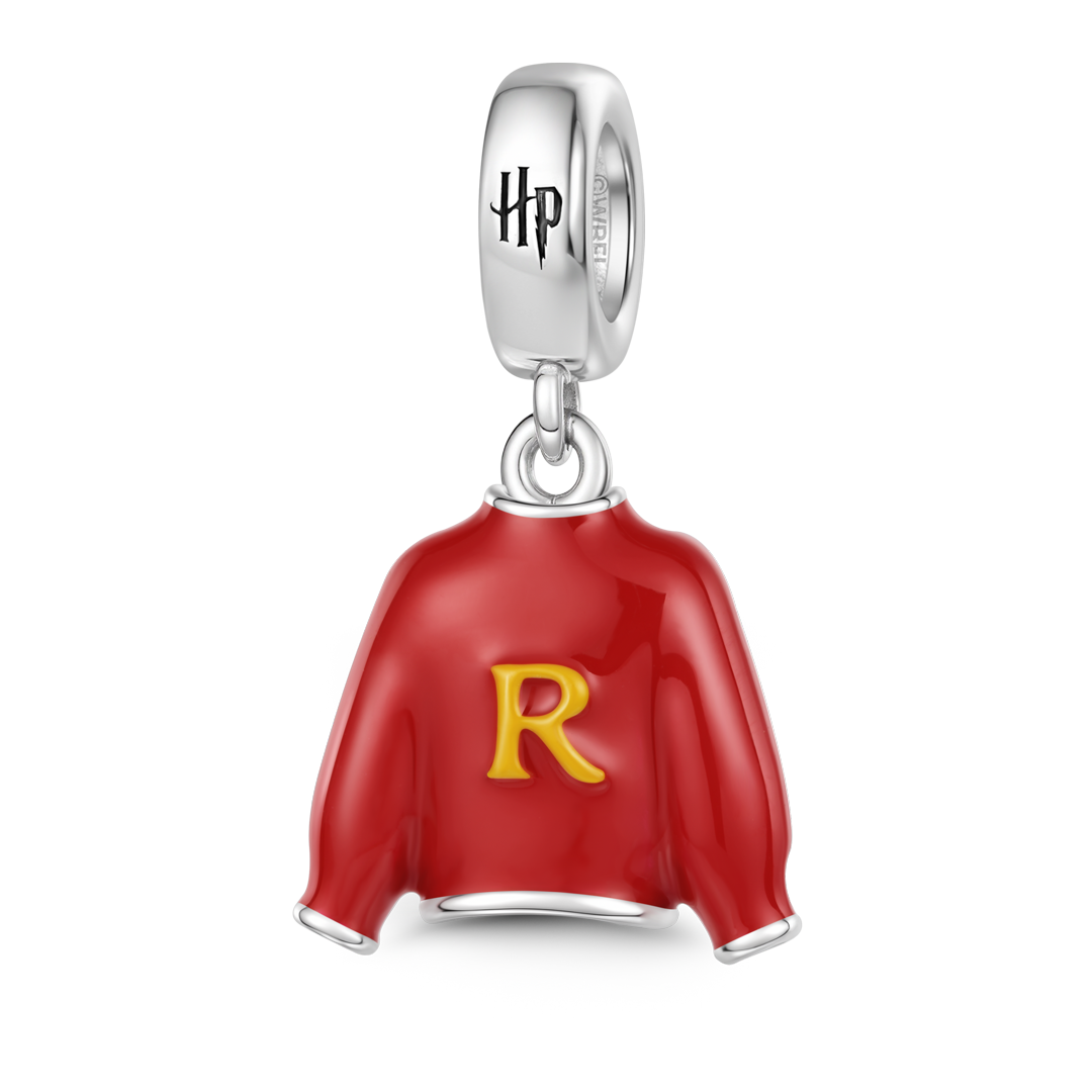 Gnoce Harry Potter Weasley Red R Letter Sweater Dangle Charm_1