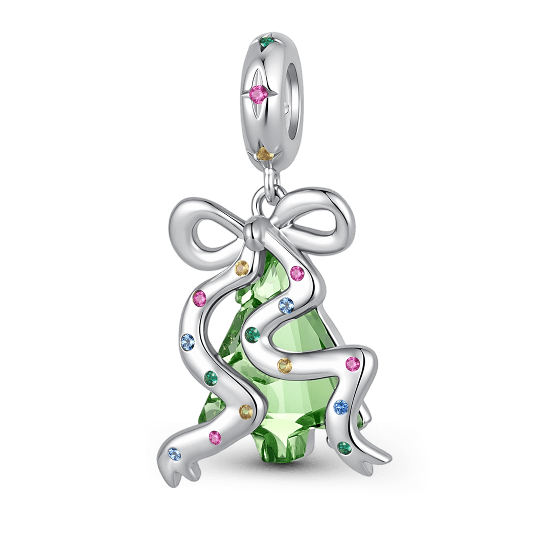 Gnoce Green Christmas Tree and Bow Charm_1