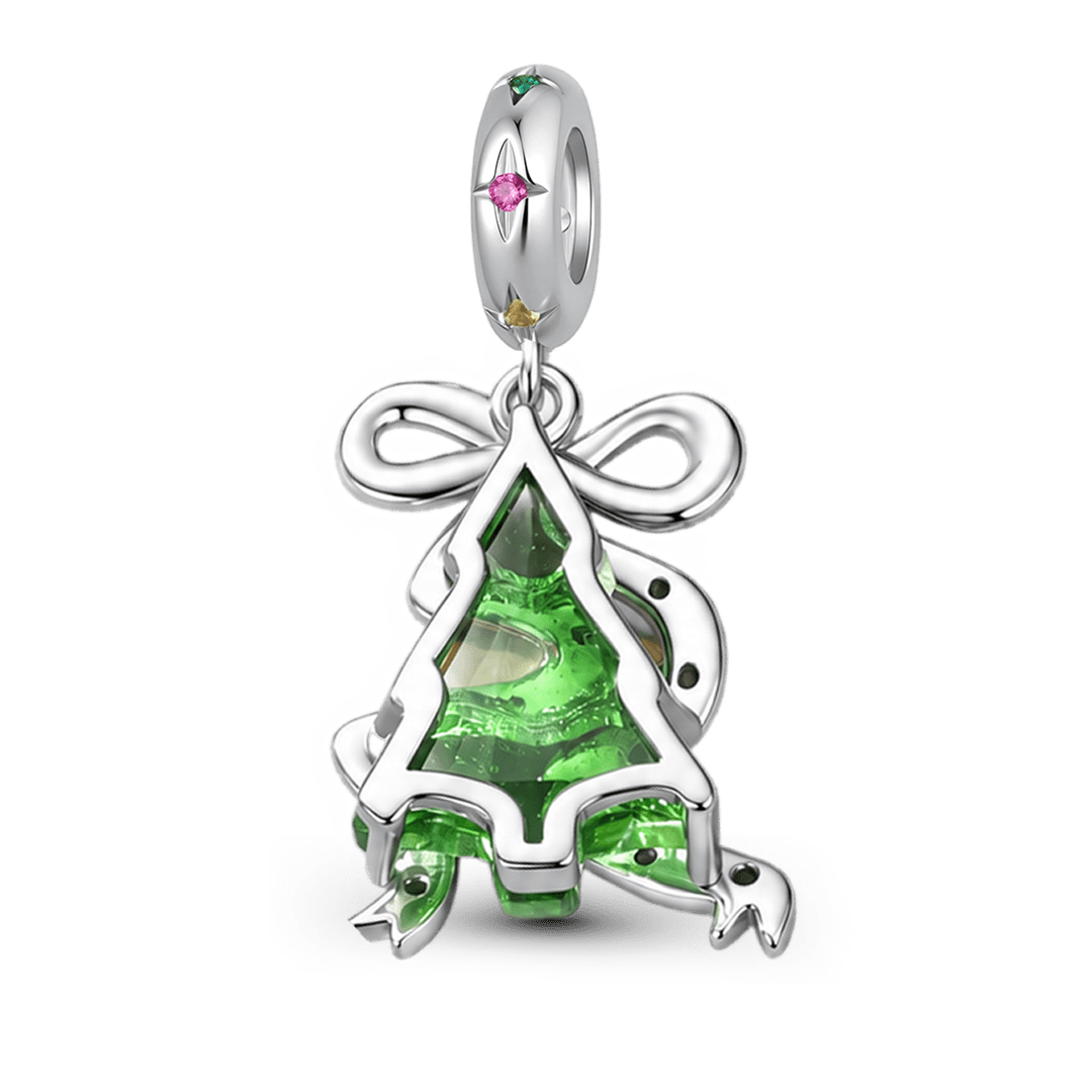 Gnoce Green Christmas Tree and Bow Charm_5