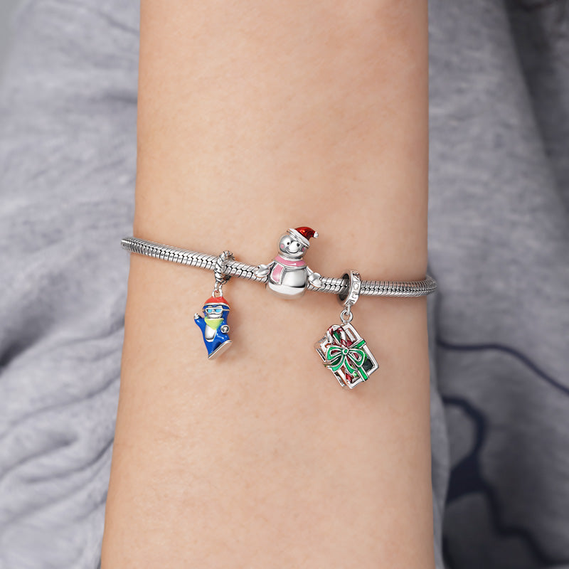 Miss Snowman Charm Bead 925 Sterling Silver_2