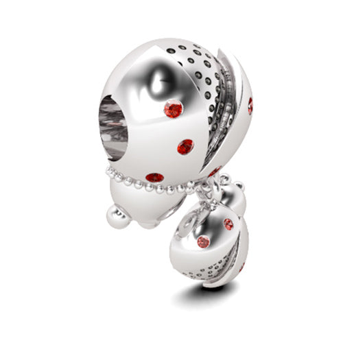 Gnoce "Be Thankful"  925 Sterling Silver Dangling Charm Cute Ladybug Charm Great Gift for Animal Lovers_2