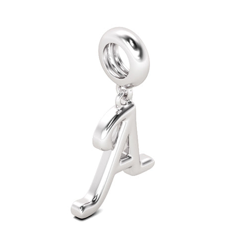 Gnoce "Always be With You" Letter A 925 Sterling Silver Dangling Charm Great for Bracelet or Necklace_2