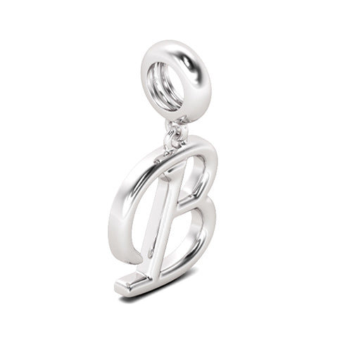 Gnoce "Be Your Own Hero" Letter B 925 Sterling Silver Dangling Charm Great for Bracelet, Choker, Necklace_2