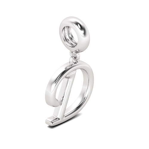 Gnoce "Dear You" Letter D 925 Sterling Silver Dangling Charm Great for Bracelet, Choker, Necklace_2
