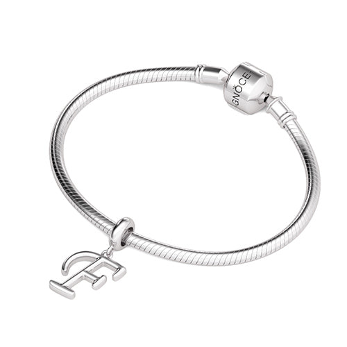 Gnoce "Forever Young"  Letter F 925 Sterling Silver Dangling Charm Great for Bracelet, Choker, Necklace_3