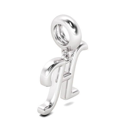 Gnoce "Think Happy, Be Happy " Letter H 925 Sterling Silver Dangling Charm Great for Bracelet, Choker, Necklace_2