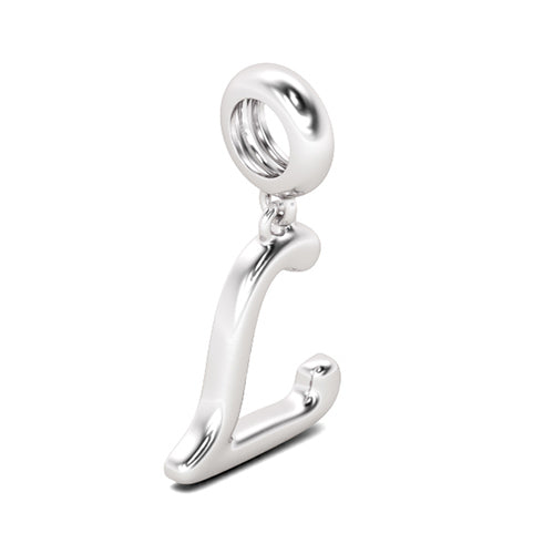 Gnoce "Love Yourself "  Letter L 925 Sterling Silver Dangling Charm Great for Bracelet, Choker, Necklace_2