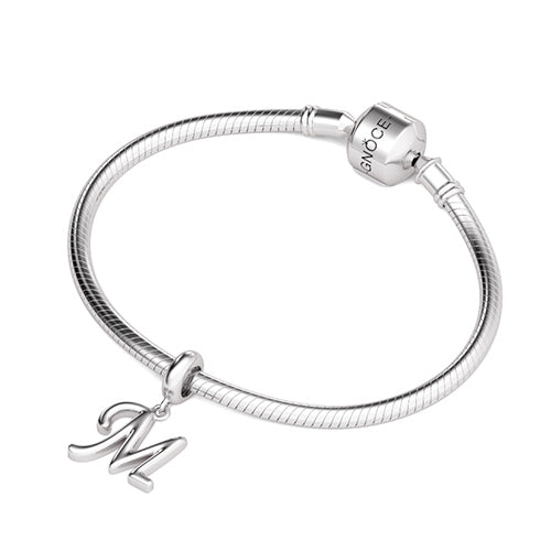 Gnoce "Make You Feel My Love "  Letter M 925 Sterling Silver Dangling Charm Great for Bracelet, Choker, Necklace_3