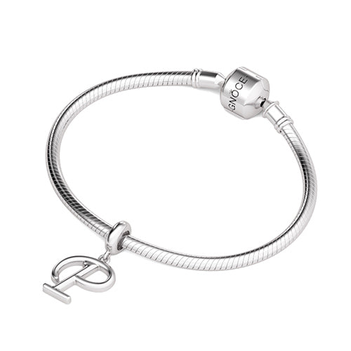 Gnoce "Power of Love"  Letter P 925 Sterling Silver Dangling Charm Great for Bracelet, Choker, Necklace_3