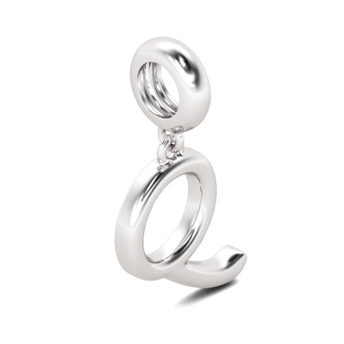 Gnoce "My Queen"  Letter Q 925 Sterling Silver Dangling Charm Great for Bracelet, Choker, Necklace_2