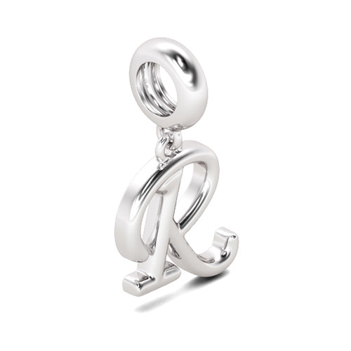 Gnoce "Real Friend"  Letter R 925 Sterling Silver Dangling Charm Great for Bracelet, Choker, Necklace_2