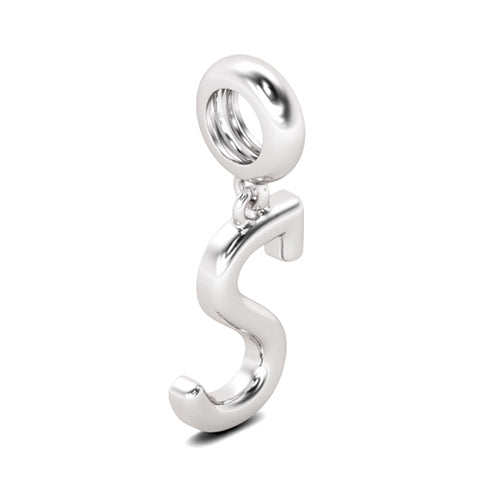 Gnoce "Smile and Let It Go " Letter S 925 Sterling Silver Dangling Charm Great for Bracelet, Choker, Necklace_2
