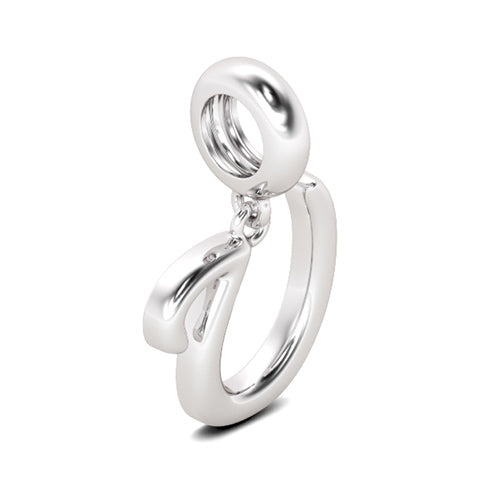 Gnoce "Be Unique" Letter U 925 Sterling Silver Dangling Charm Great for Bracelet, Choker, Necklace_2