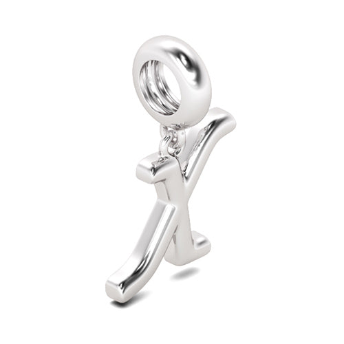 Gnoce "XOXO" Letter X 925 Sterling Silver Dangling Charm Great for Bracelet, Choker, Necklace_2