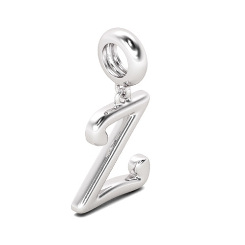 Gnoce "Live Zealous Life" Letter Z 925 Sterling Silver Dangling Charm Great for Bracelet, Choker, Necklace_2