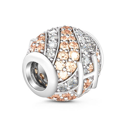 Gnoce “Letter H with Special Meaning for Special Person ”Made of 925 Sterling Silver Champagne & Clear  CZ Letter H Charm_2