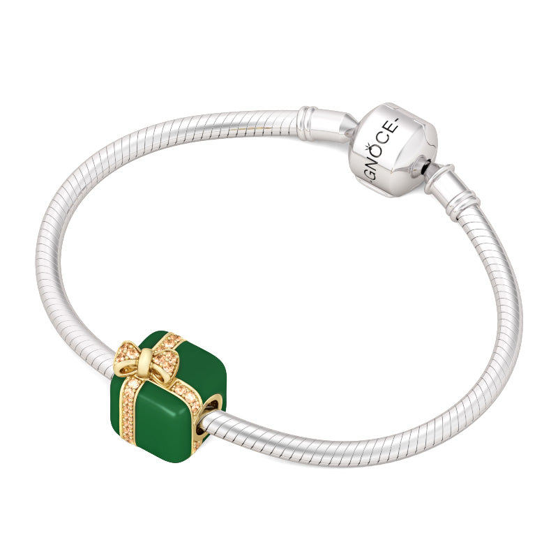 Gnoce "Christmas Cannot Leave the Presents And Nothing is Better Than A Delicate Gift For Yourself" Christmas Gift 925 Sterling Silver Box Charm Bead_3