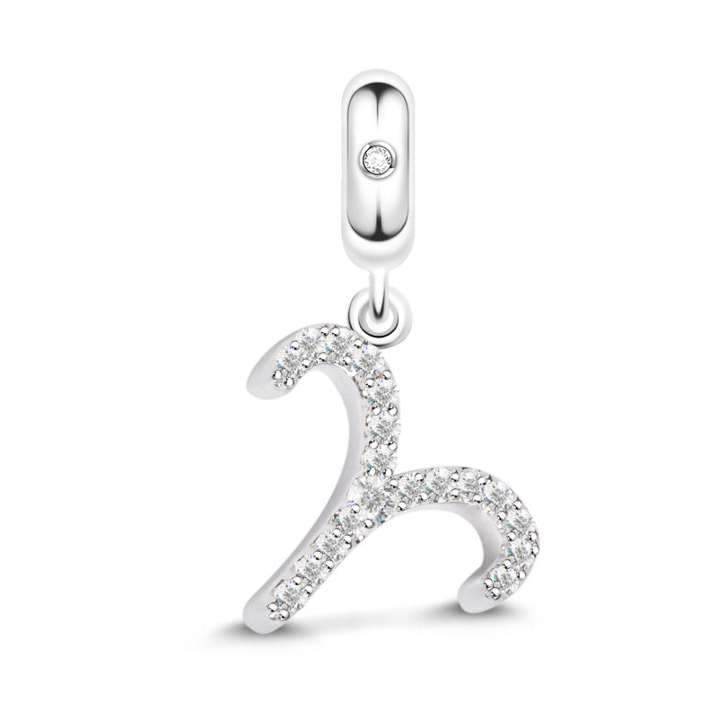 Gnoce " Real Love" 925 Sterling Silver Aries Charm Zodiac Sign Pendant With Cz For Bracelet_1