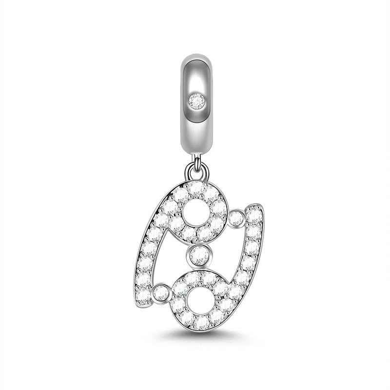 Gnoce "Enjoy the Shines" S925 Sterling Silver Cancer Charm Zodiac Sign Pendant With Cz For Bracelet_1