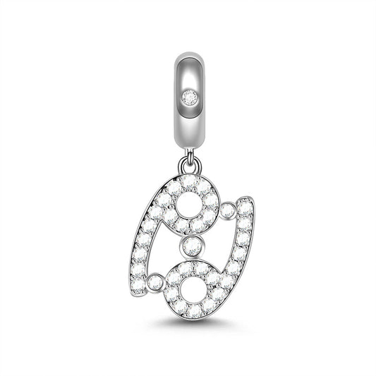 Gnoce "Enjoy the Shines" S925 Sterling Silver Cancer Charm Zodiac Sign Pendant With Cz For Bracelet_1