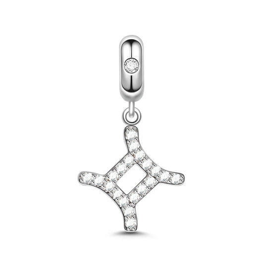 Gnoce "I Need You" 925 Sterling Silver Gemini Charm Zodiac Sign Pendant With Cz For Bracelet_1