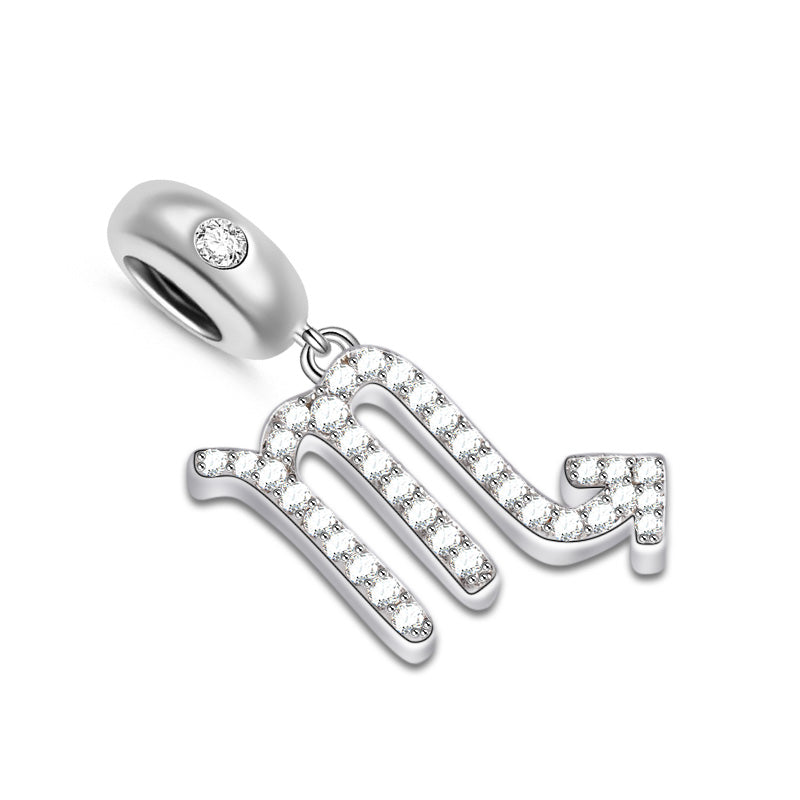 Gnoce "Signs You Are"  925 Sterling Silver Scorpio Charm Zodiac Sign Pendant With Cz For Bracelet_2