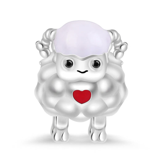 Gnoce "Propitious and Harvest" Sheep Figure Charm Bead 925 Sterling Silver_1